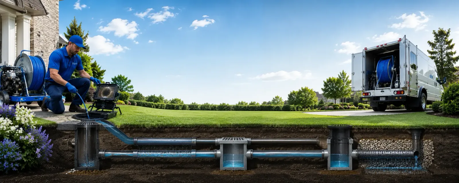 Outdoor drain cleaning information for Canton, MA